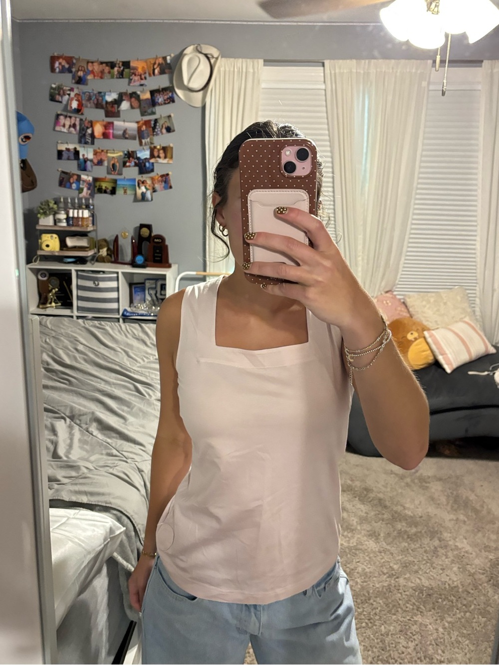 Akris Punto square neck tank top
